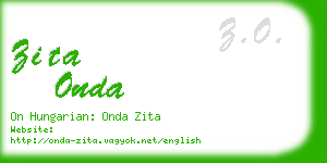zita onda business card